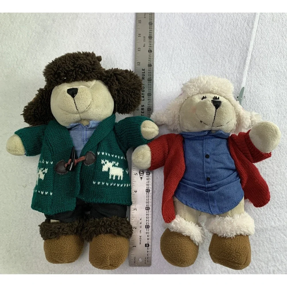 Limited Edition 2016 Starbucks‎ Holiday Bearista Collection Pair Boy & Girl Bear